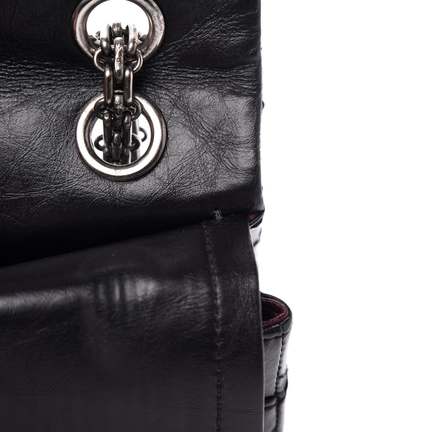 Chanel Aged Calfskin Quilted 2.55 Reissue 225 Flap Black 10 of 14