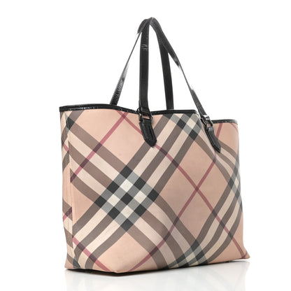 Burberry Supernova Check Large Nickie Tote Black 3 of 10
