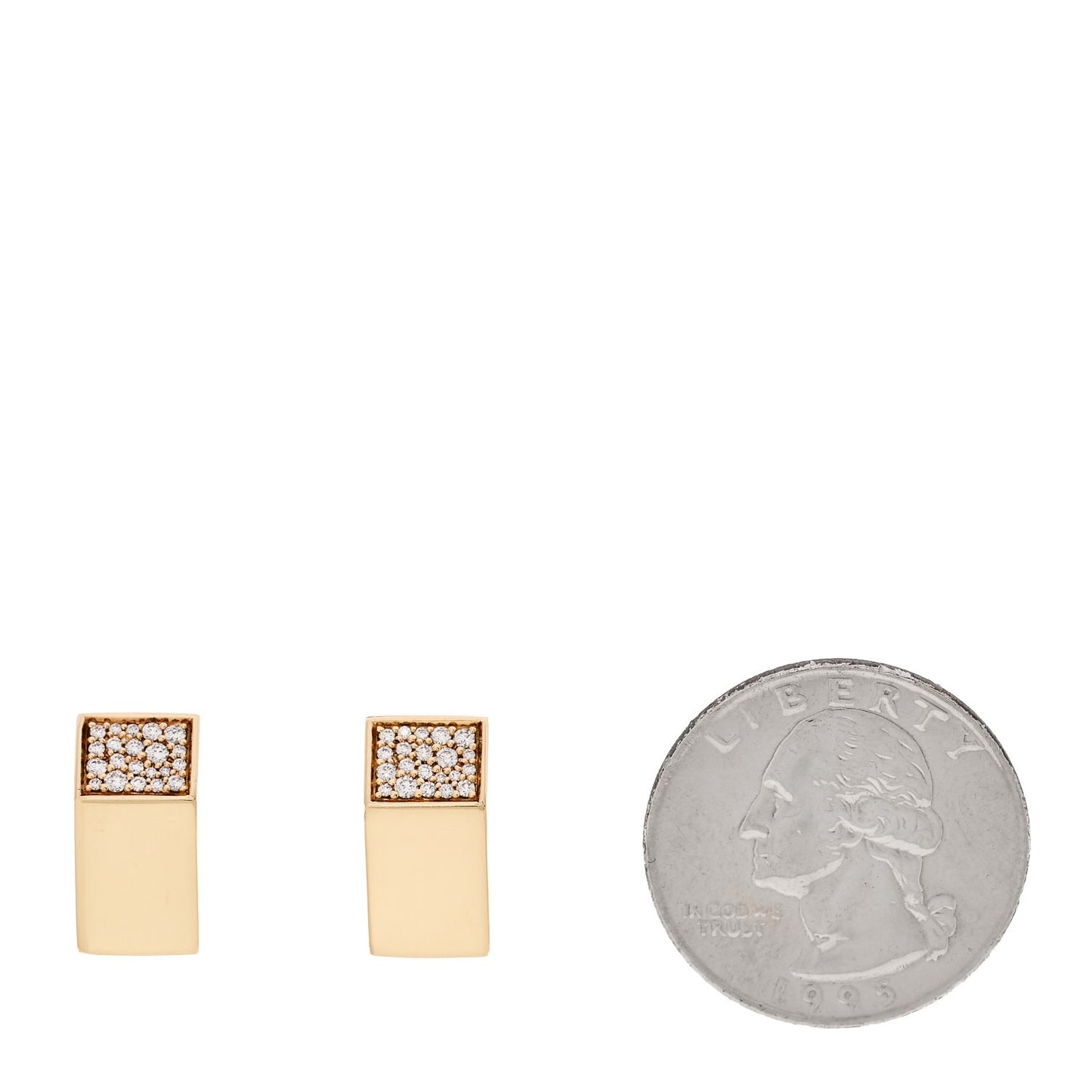 18K Yellow Gold Diamond Out of Retirement Earrings