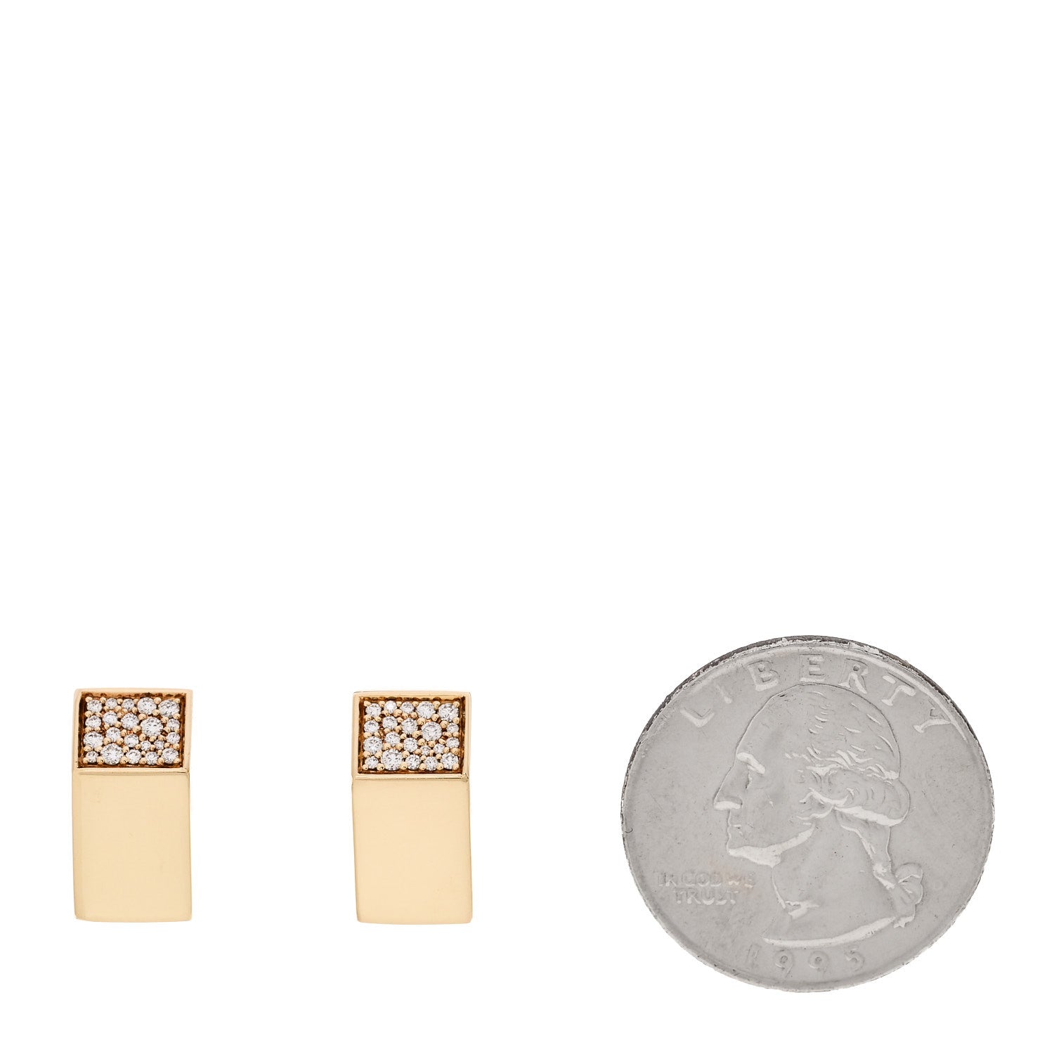 Tiffany 18K Yellow Gold Diamond Out of Retirement Earrings 2 of 6