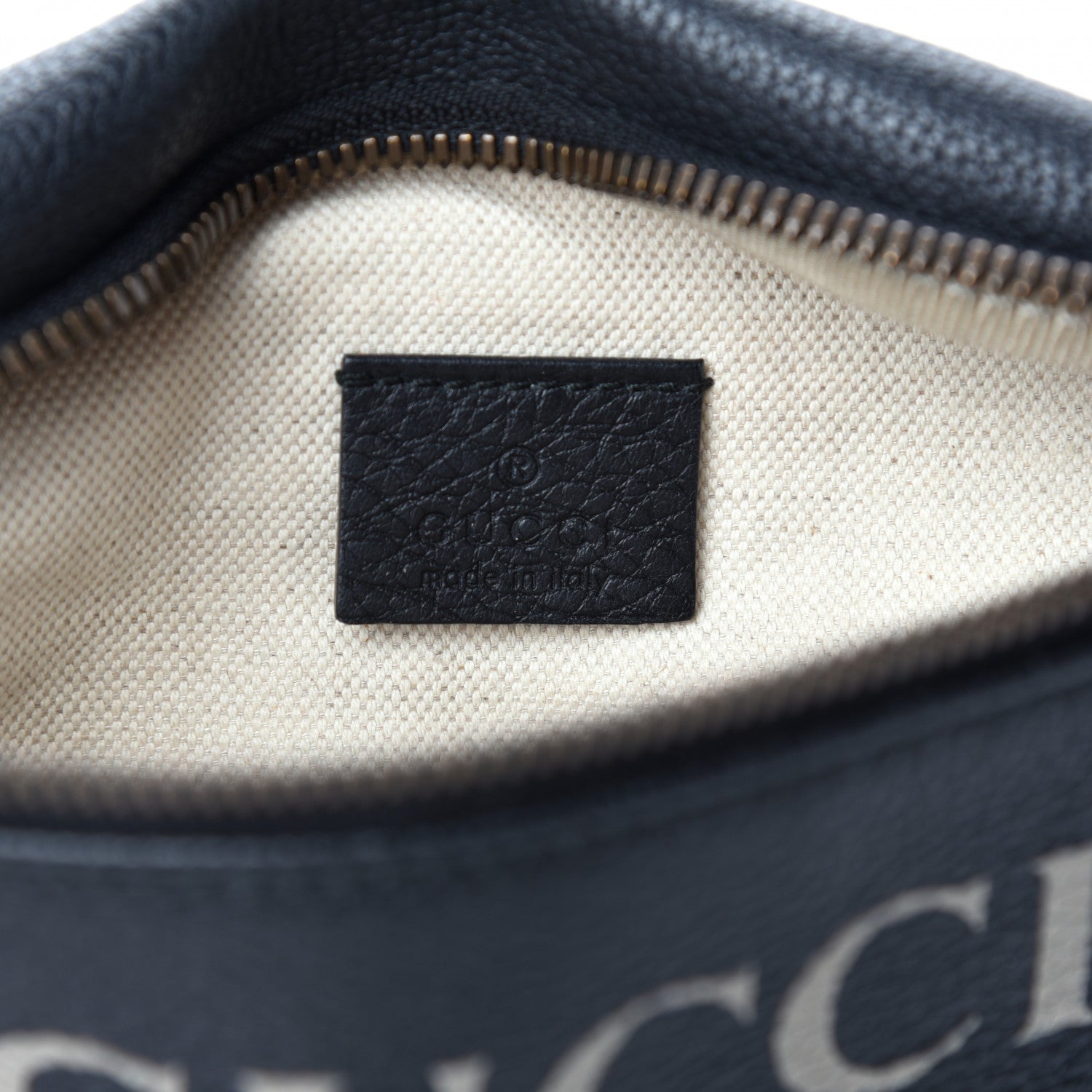 Gucci Grained Calfskin Small Logo Belt Bag Black 9 of 11
