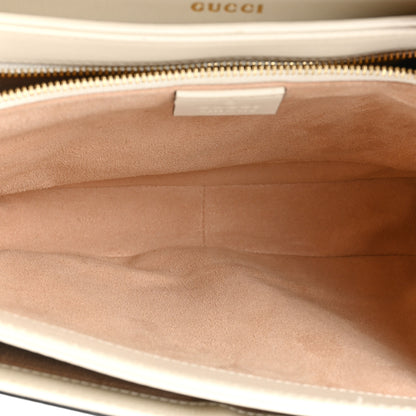 Gucci Azalea Calfskin Horsebit 1955 Shoulder Bag Mystic White 6 of 16