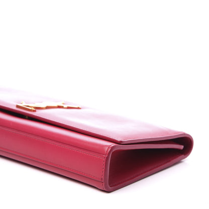 Saint Laurent Calfskin Classic Monogram Cassandre Clutch Lipstick Fuchsia 6 of 9