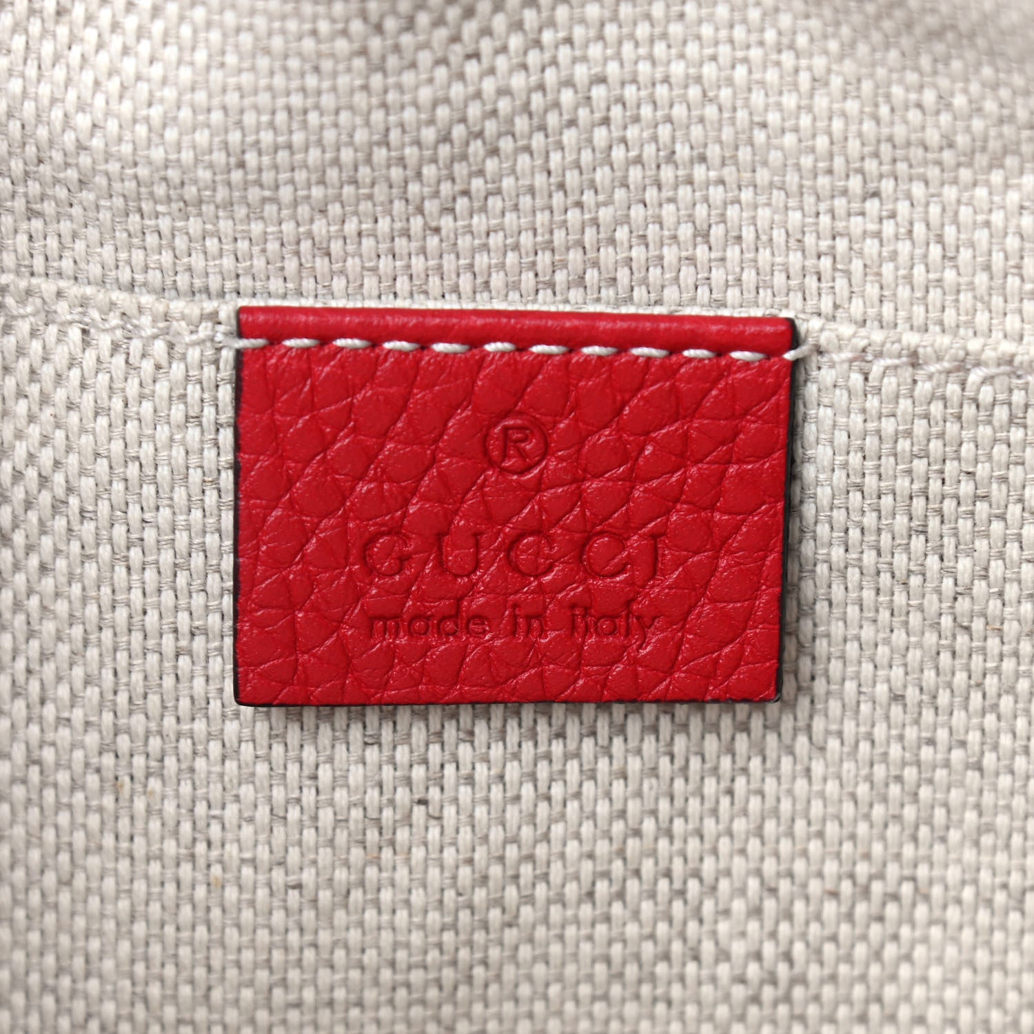 Gucci Pebbled Calfskin Small Soho Disco Bag Vibrant Red 5 of 8