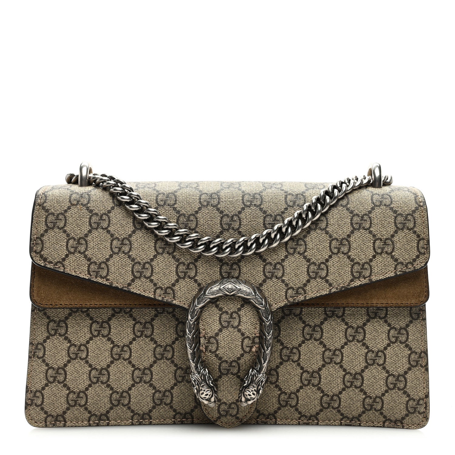 Gucci GG Supreme Monogram Small Dionysus Shoulder Bag Taupe 1 of 9