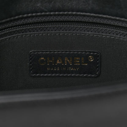 Chanel Sheepskin Chevron Quilted Mini Double Chevron Flap Black 6 of 11
