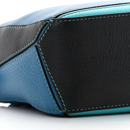 Loewe Calfskin Mini Puzzle Bag Dark Lagoon Black 8 of 12