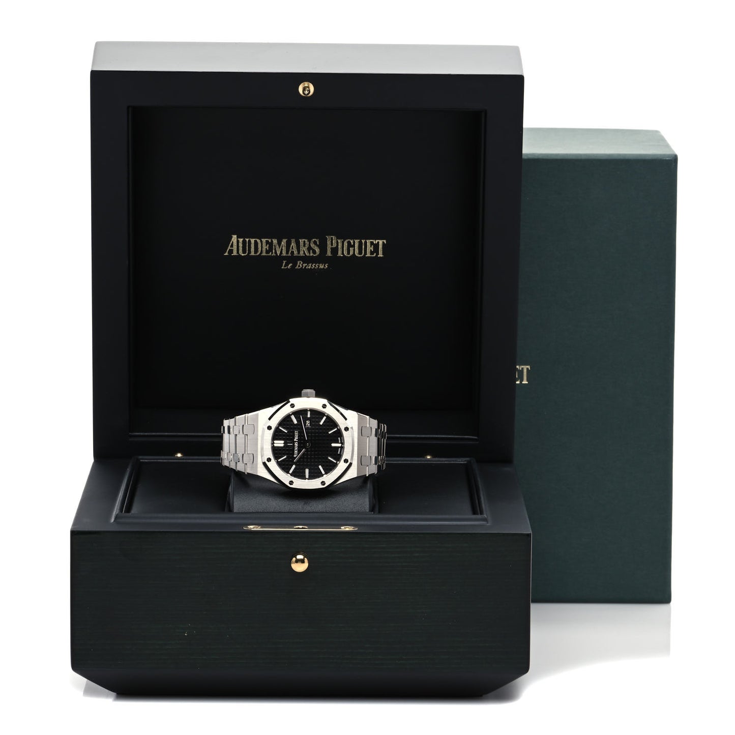 Stainless Steel 33mm Royal Oak Quartz Watch Black 67650ST.OO.1261ST.01