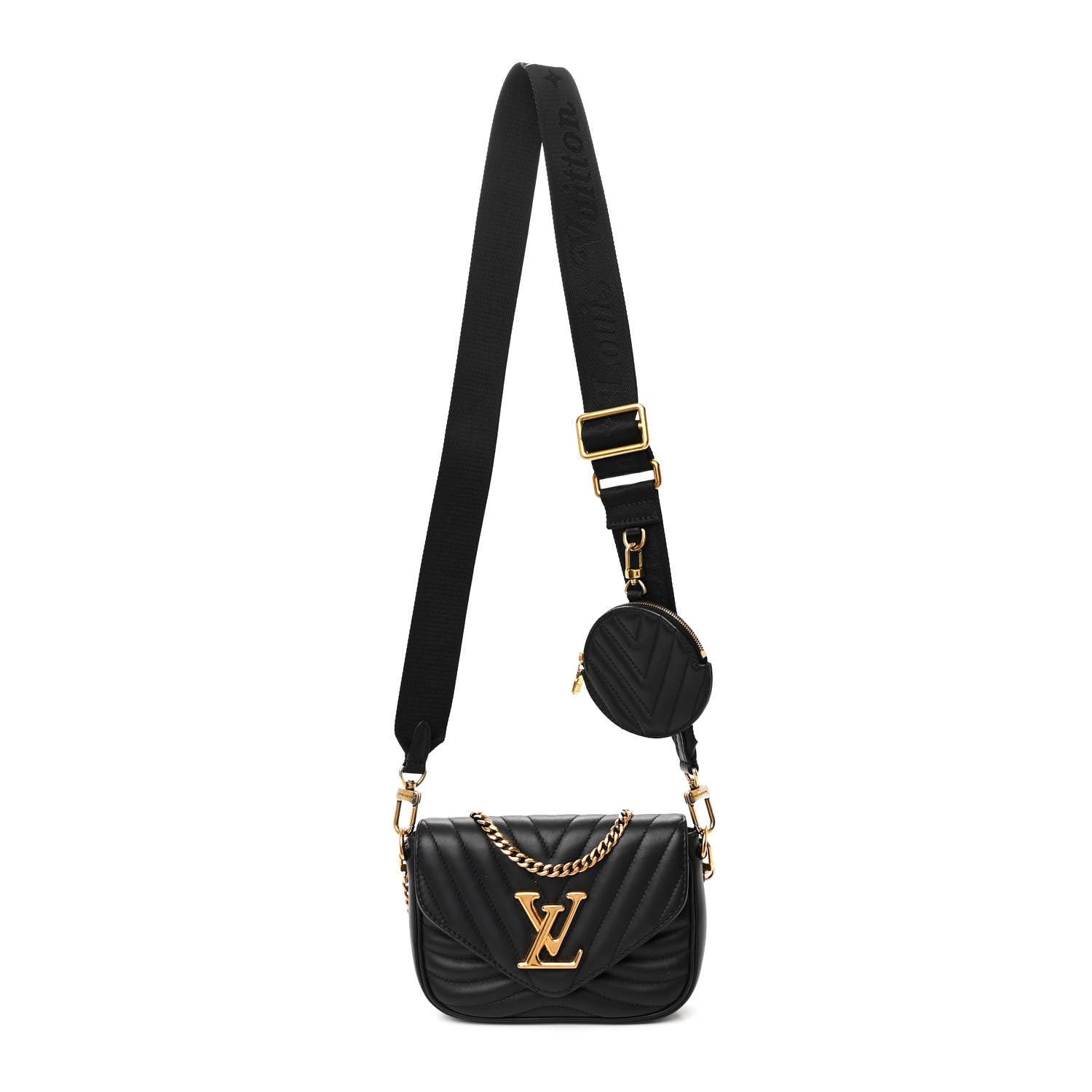 Louis Vuitton Calfskin New Wave Multi Pochette Black 1 of 12