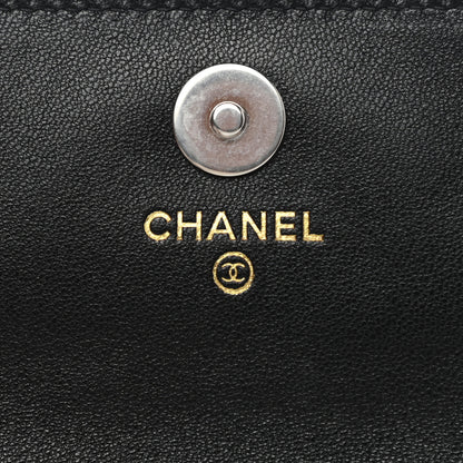 Chanel Lambskin Quilted Chanel 19 Flap Card Holder Black 6 of 9