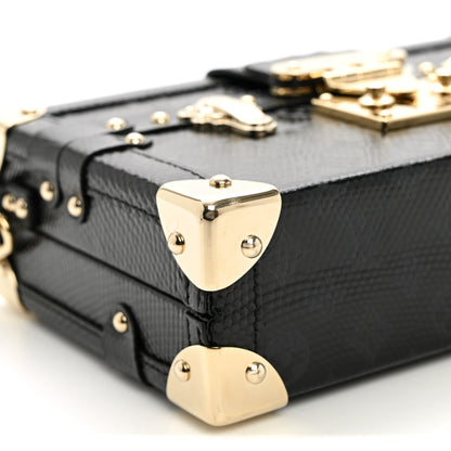 Louis Vuitton Monogram Lizard Petite Malle Black 7 of 8