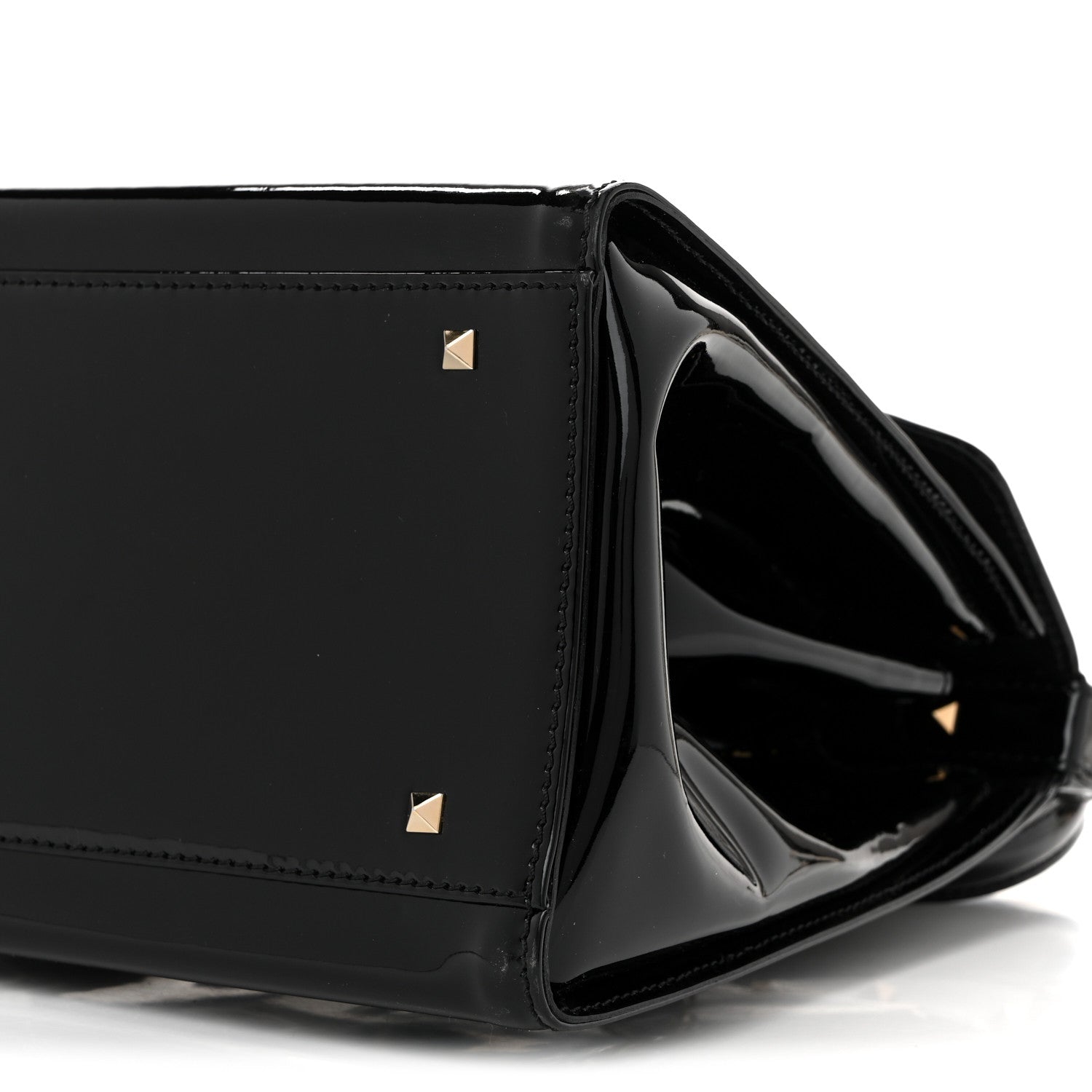 Valentino Garavani Patent Rockstud Tote Black 9 of 13