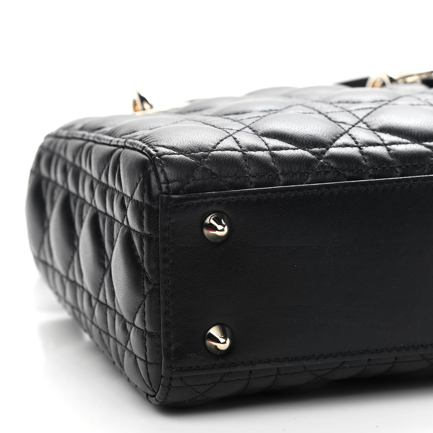Christian Dior Lambskin Cannage Small My ABCDior Lady Dior Black 8 of 9