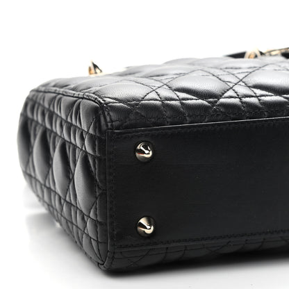 Christian Dior Lambskin Cannage Small My ABCDior Lady Dior Black 8 of 9