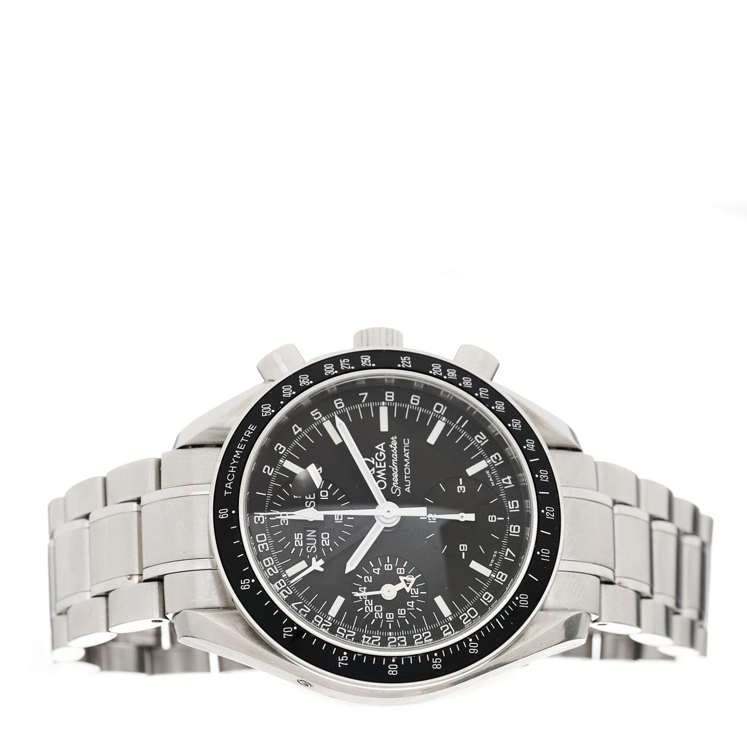 Omega Stainless Steel 39mm Speedmaster Day-Date Chronograph Automatic Watch Black 3520.50 2 of 4