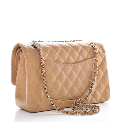 Chanel Caviar Quilted Medium Double Flap Beige Clair 3 of 13