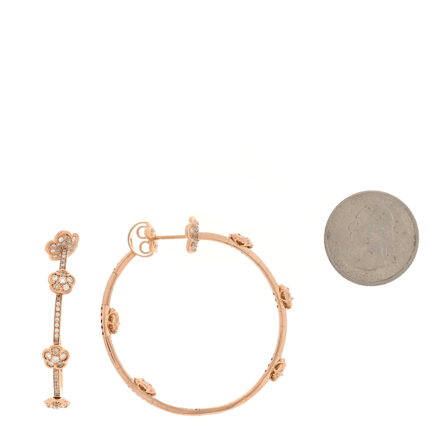 18K Rose Gold Diamond Figlia Dei Fiori Earrings