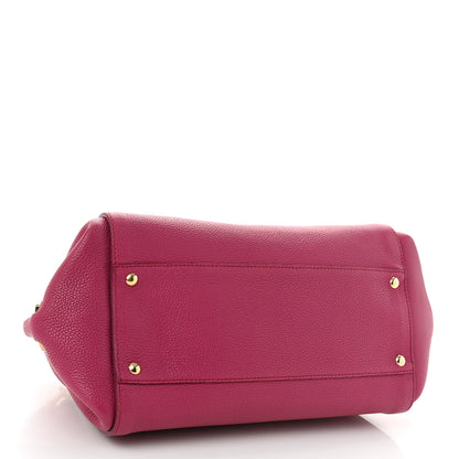 Salvatore Ferragamo Calfskin Sofia Shoulder Bag Pink 4 of 10