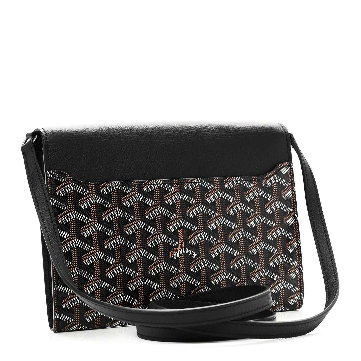 Goyardine Calfskin Chypre Wallet Pouch Black