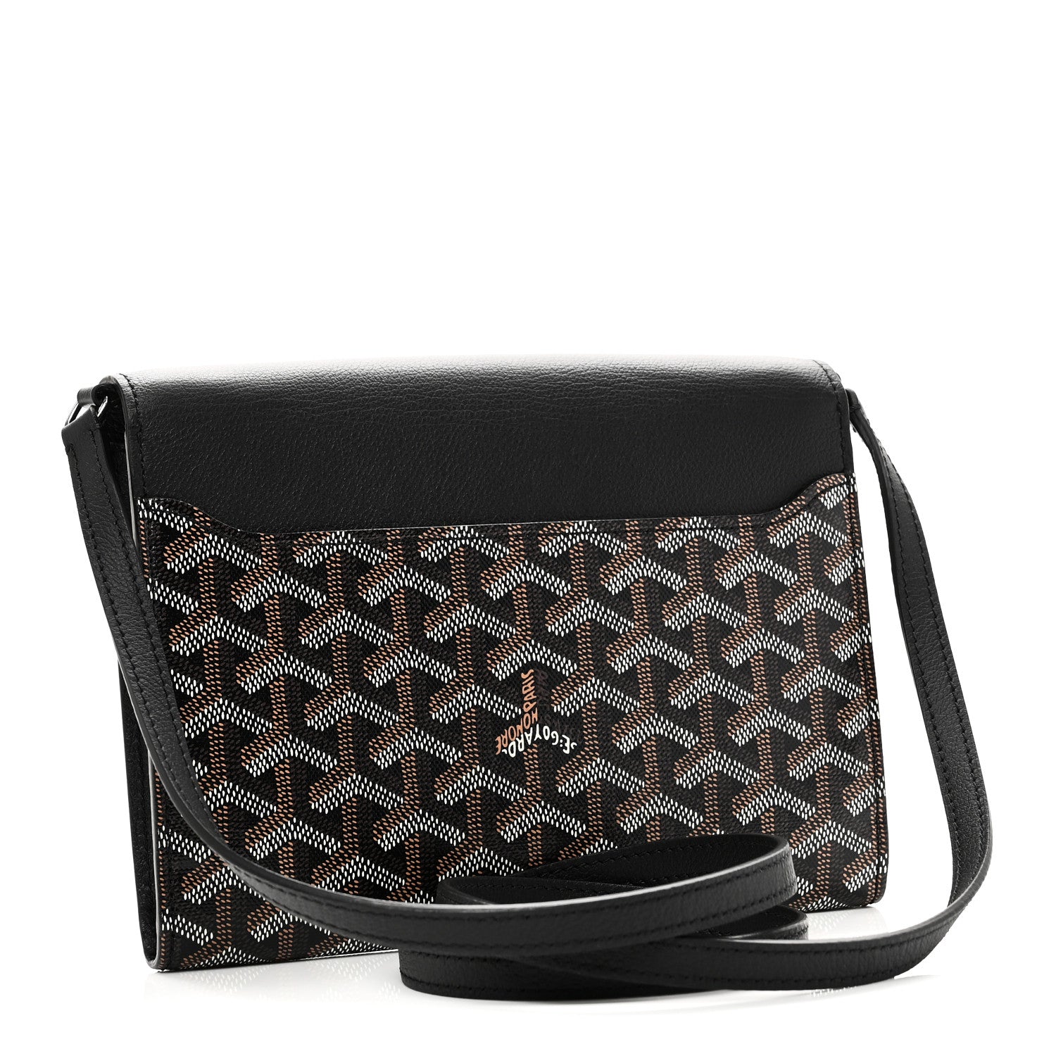 Goyard Goyardine Calfskin Chypre Wallet Pouch Black 3 of 9