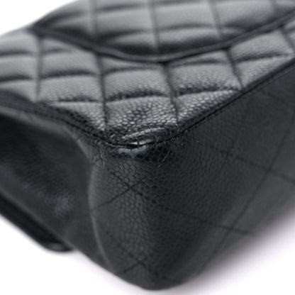 Chanel Caviar Quilted Medium Double Flap Black 9 of 22