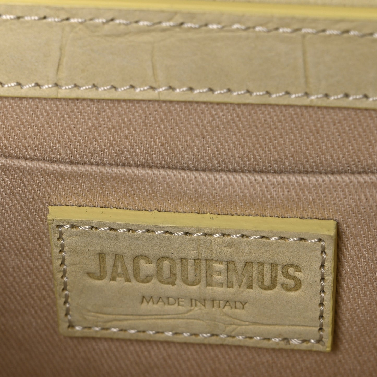 Nubuck Crocodile Embossed Le Chiquito Long Light Yellow