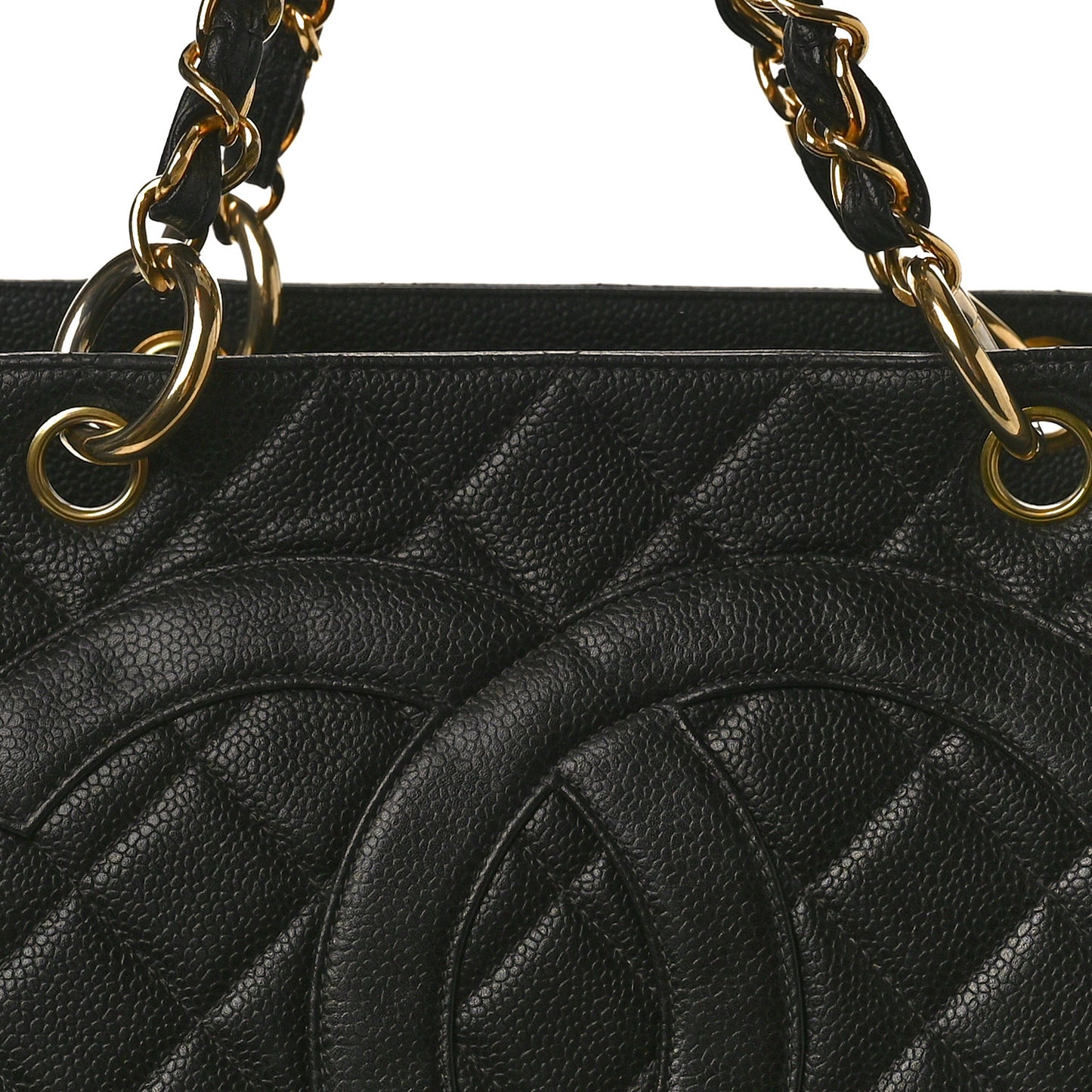 Caviar Quilted Grand Timeless Tote GTT Black