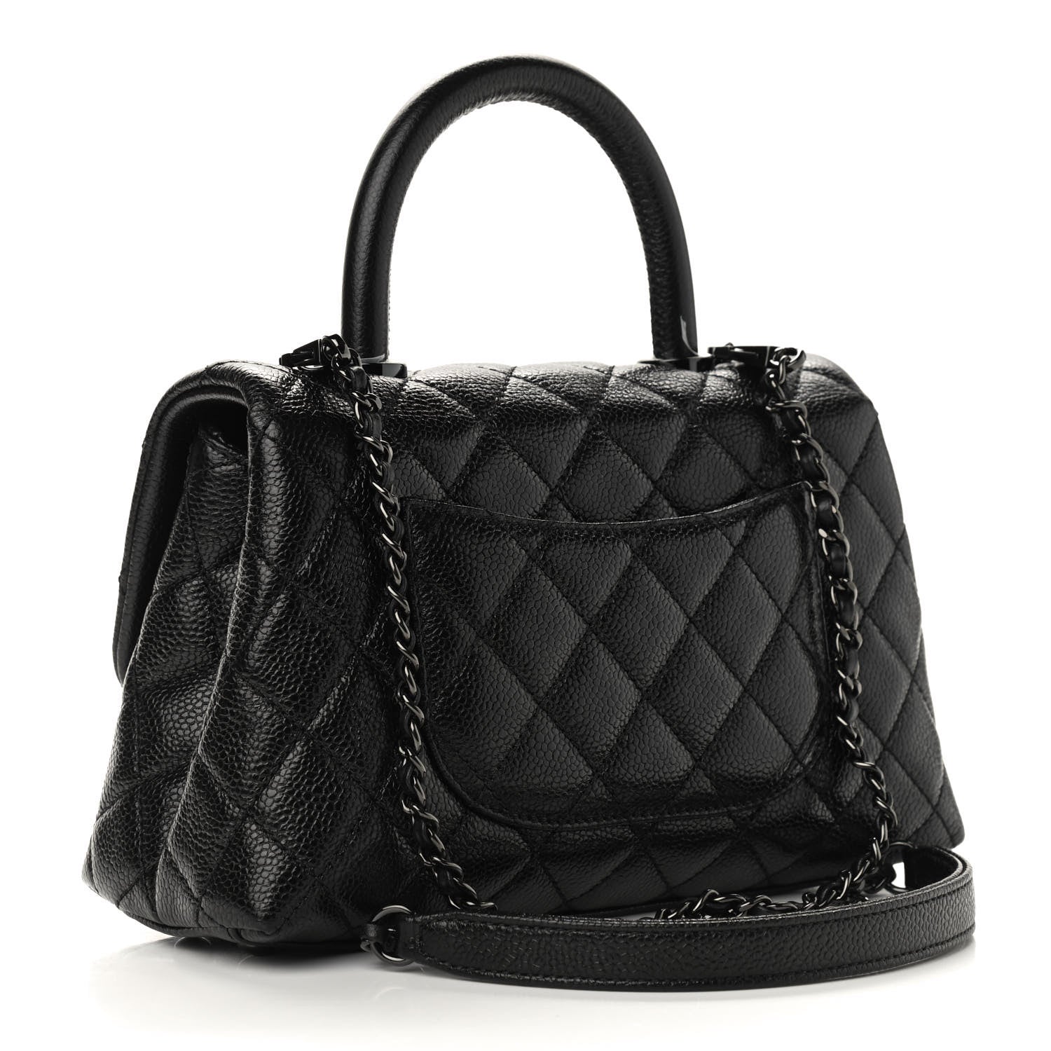 Chanel Caviar Quilted Mini Coco Handle Flap So Black 3 of 9