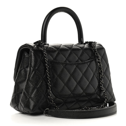 Chanel Caviar Quilted Mini Coco Handle Flap So Black 3 of 9
