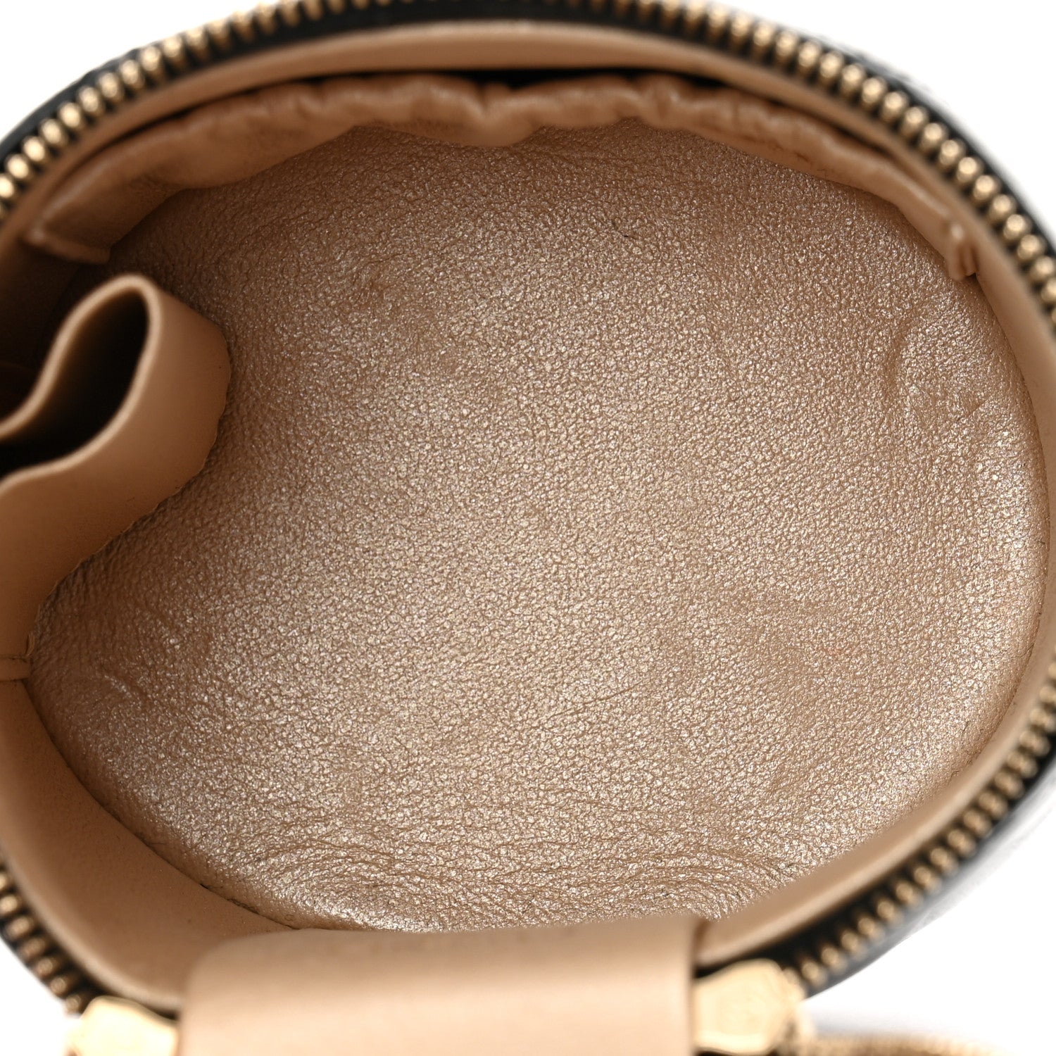 Chanel Lambskin Quilted Ruched Handle Vanity Case Black 5 of 8