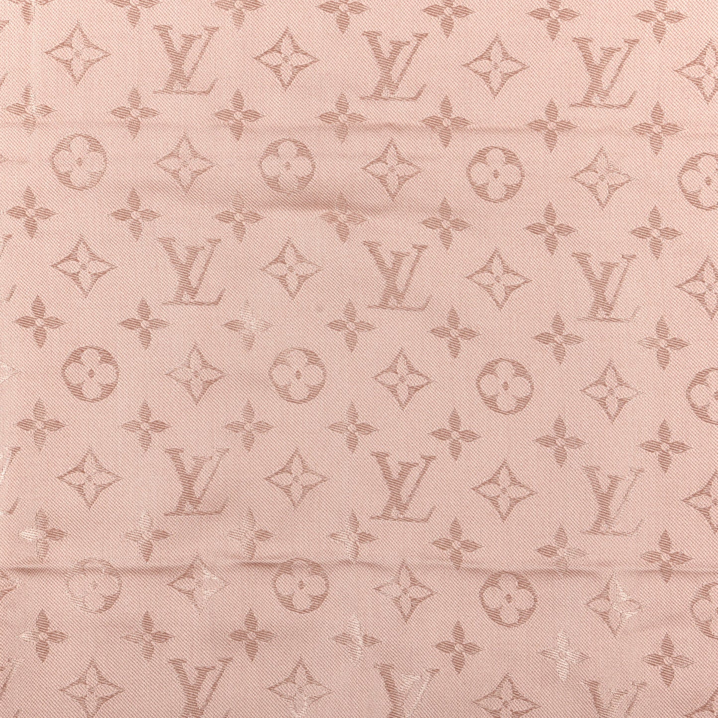 Silk Wool Monogram Shawl Rose