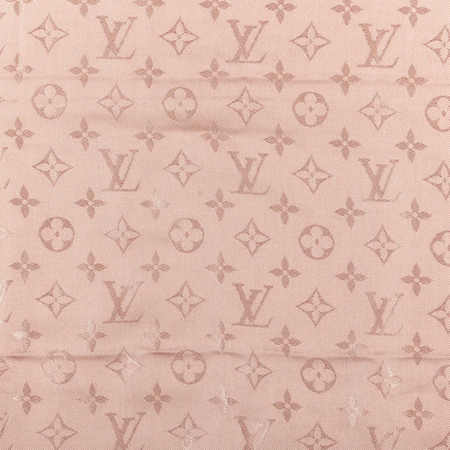 Louis Vuitton Silk Wool Monogram Shawl Rose 3 of 6