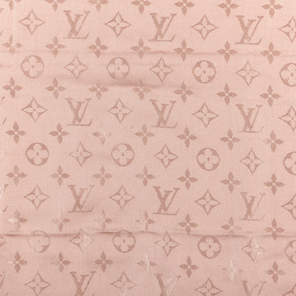 Louis Vuitton Silk Wool Monogram Shawl Rose 3 of 6
