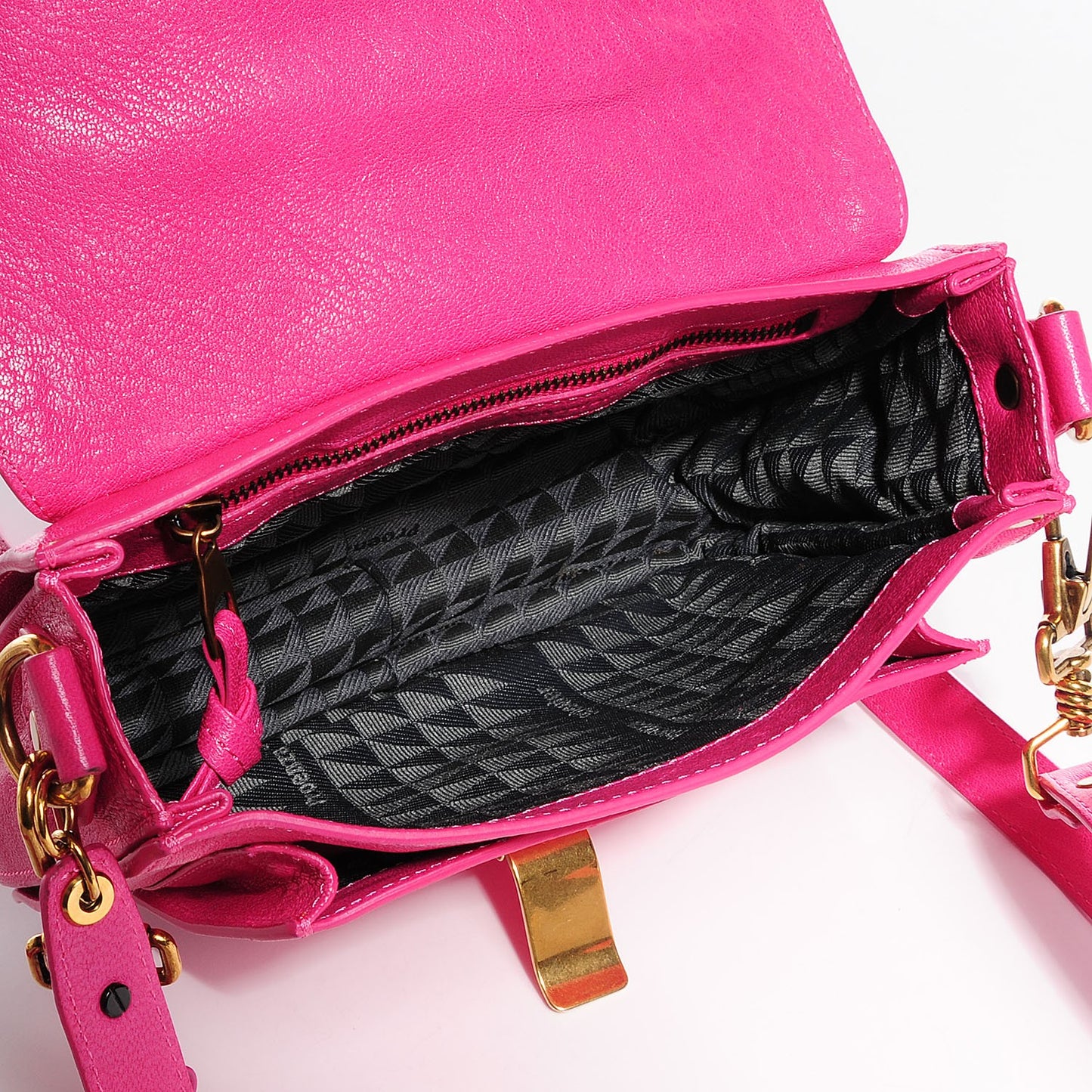 Lambskin PS1 Mini Pouch Messenger Bag Raspberry