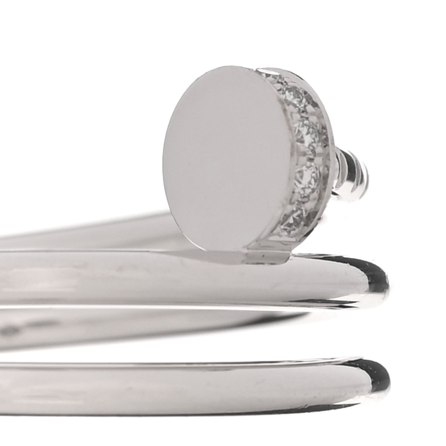 18K White Gold Diamond Double Wrap Juste Un Clou Ring 57 8