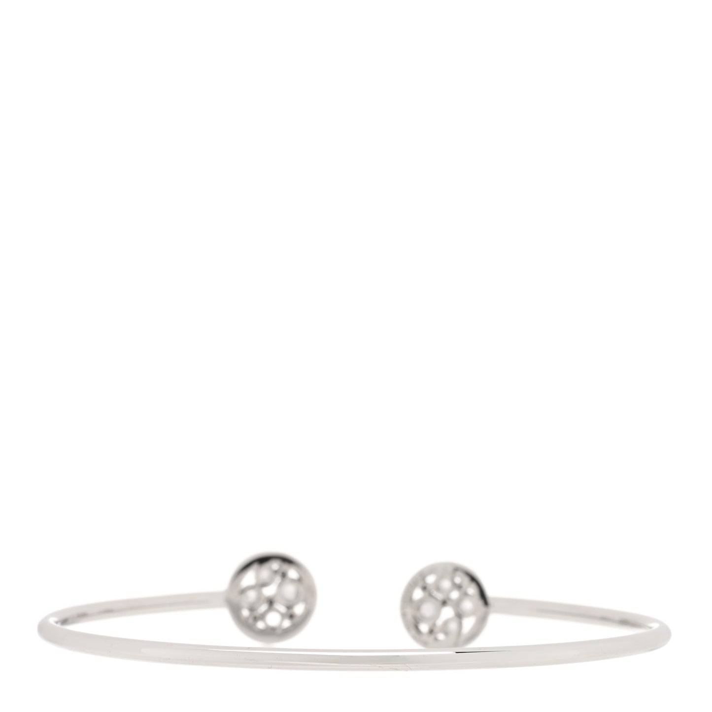 18K White Gold Diamond Cobblestone Wire Bracelet