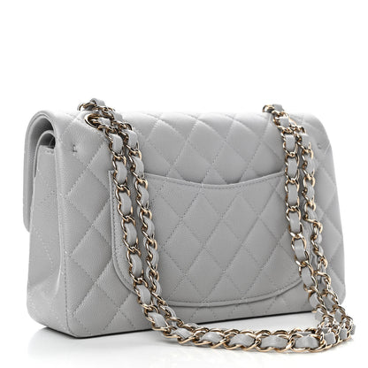 Chanel Caviar Quilted Small Double Flap Grey 2 of 4