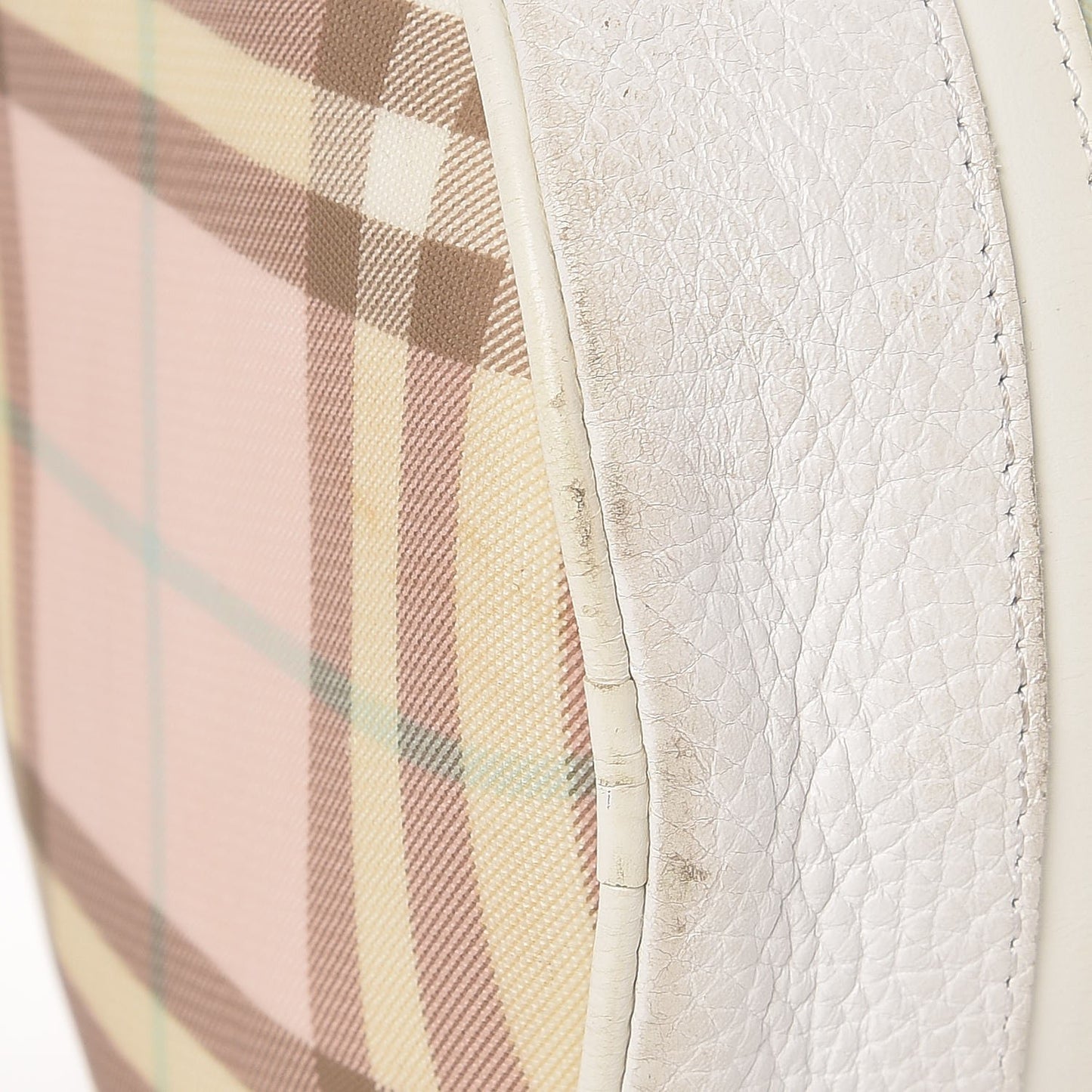 Candy Check Barrel Satchel Pink White