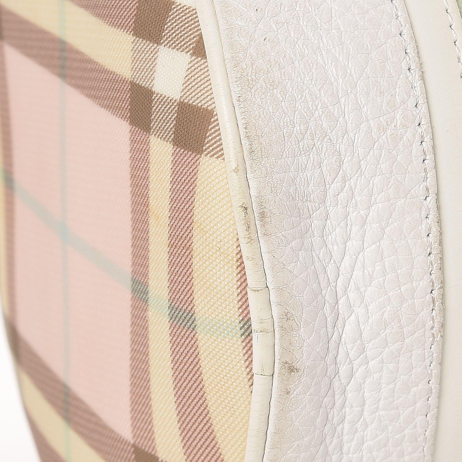 Burberry Candy Check Barrel Satchel Pink White 13 of 14