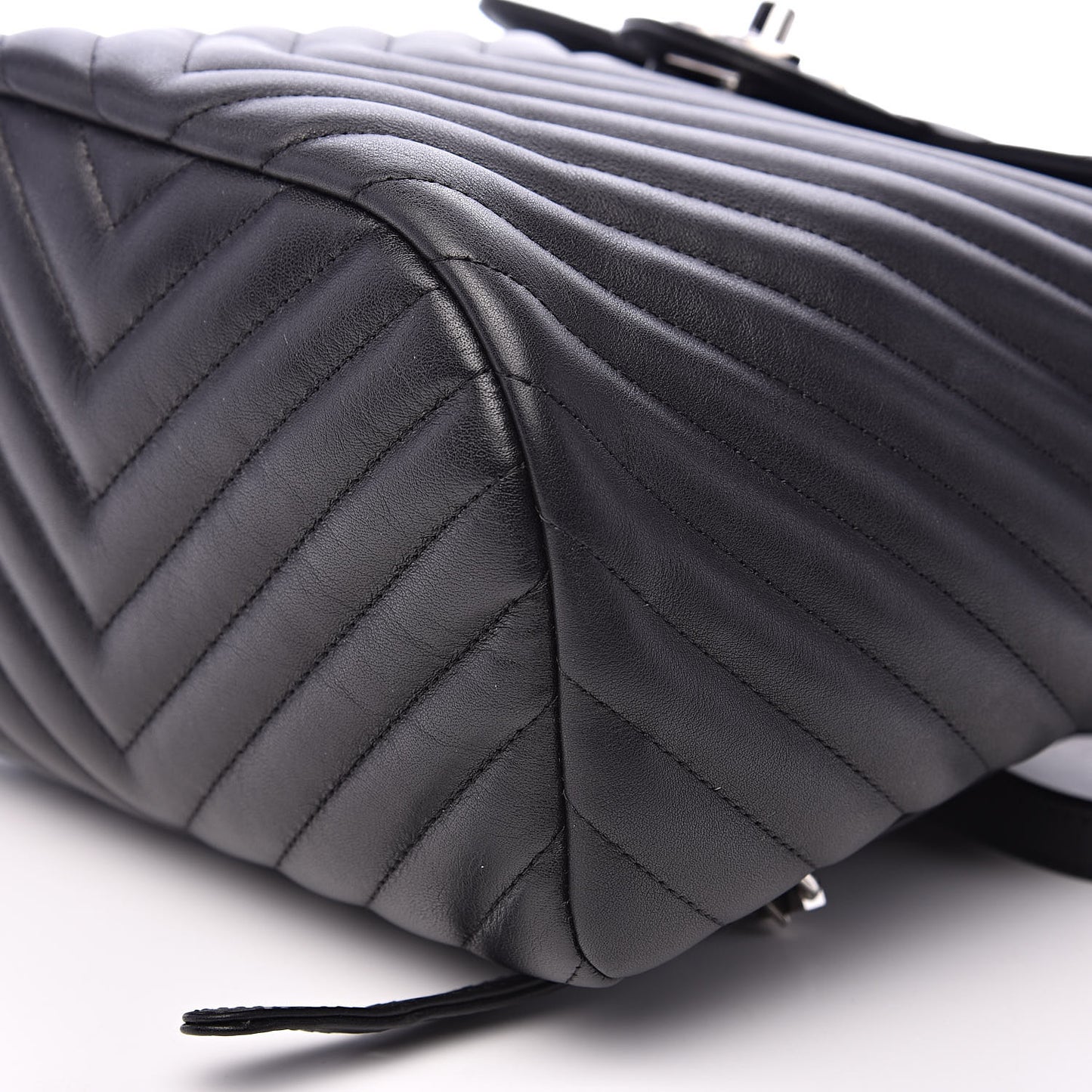 Calfskin Chevron Quilted Small Urban Spirit Backpack Black