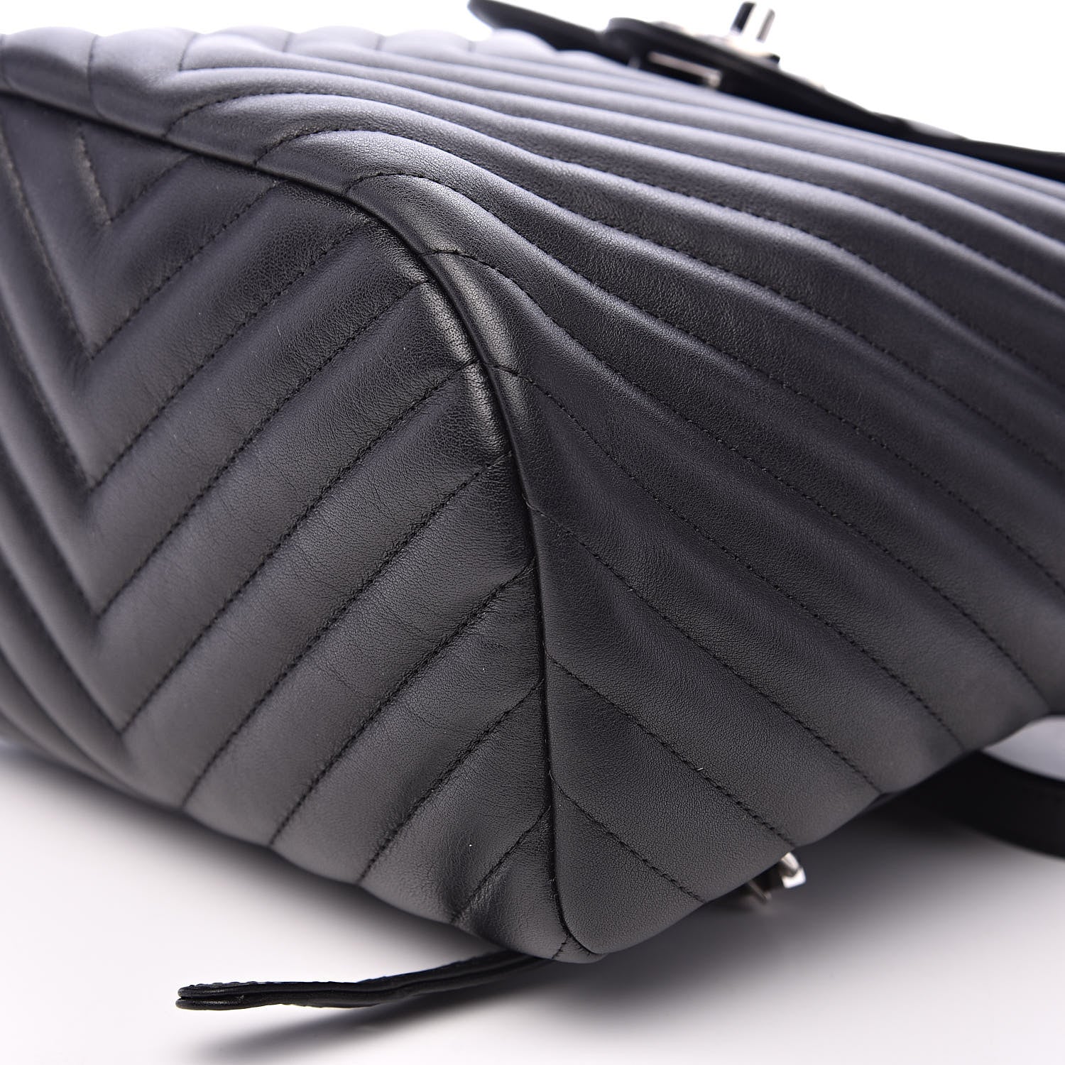 Chanel Calfskin Chevron Quilted Small Urban Spirit Backpack Black 9 of 12