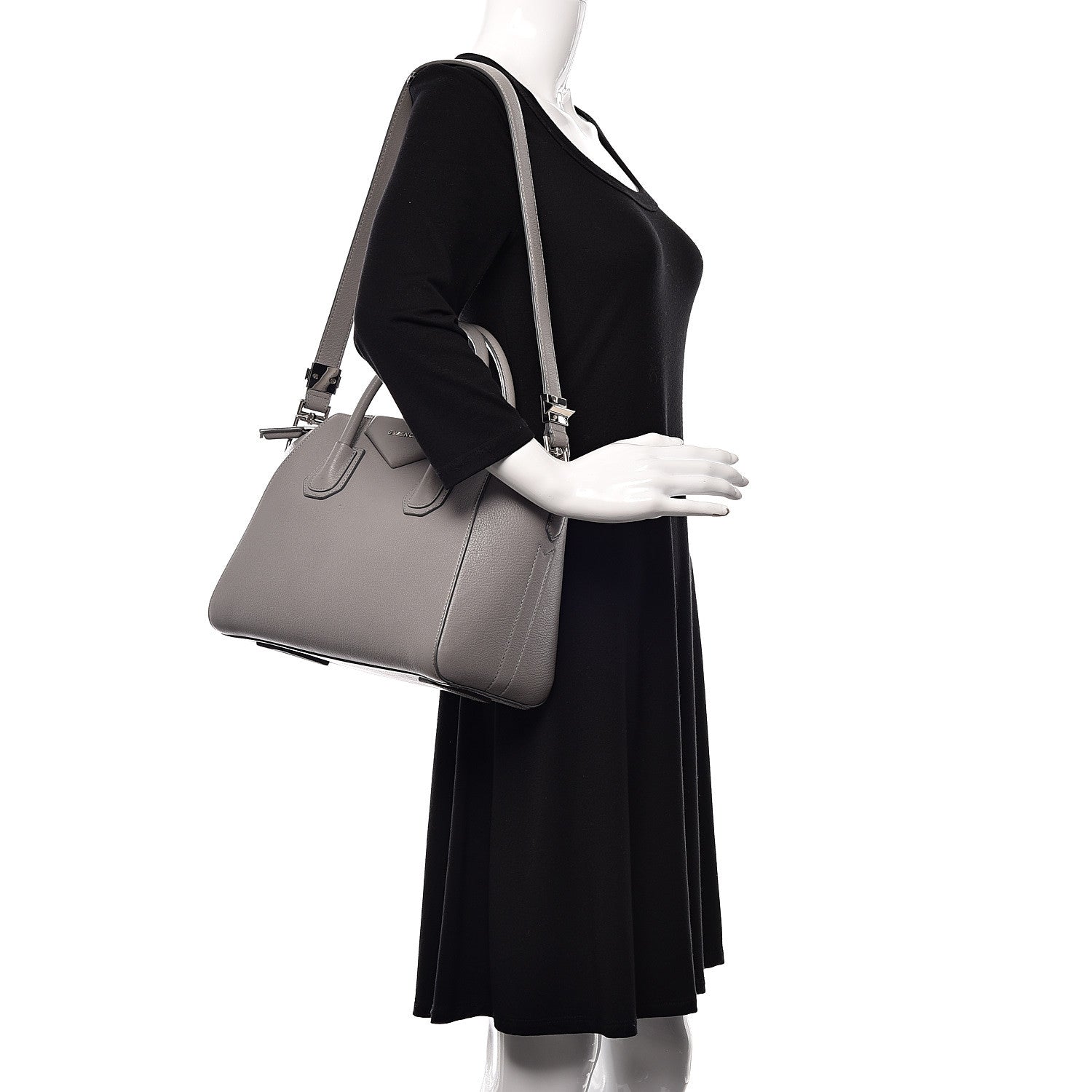 Givenchy Sugar Goatskin Small Antigona Pearl Grey 2 of 13