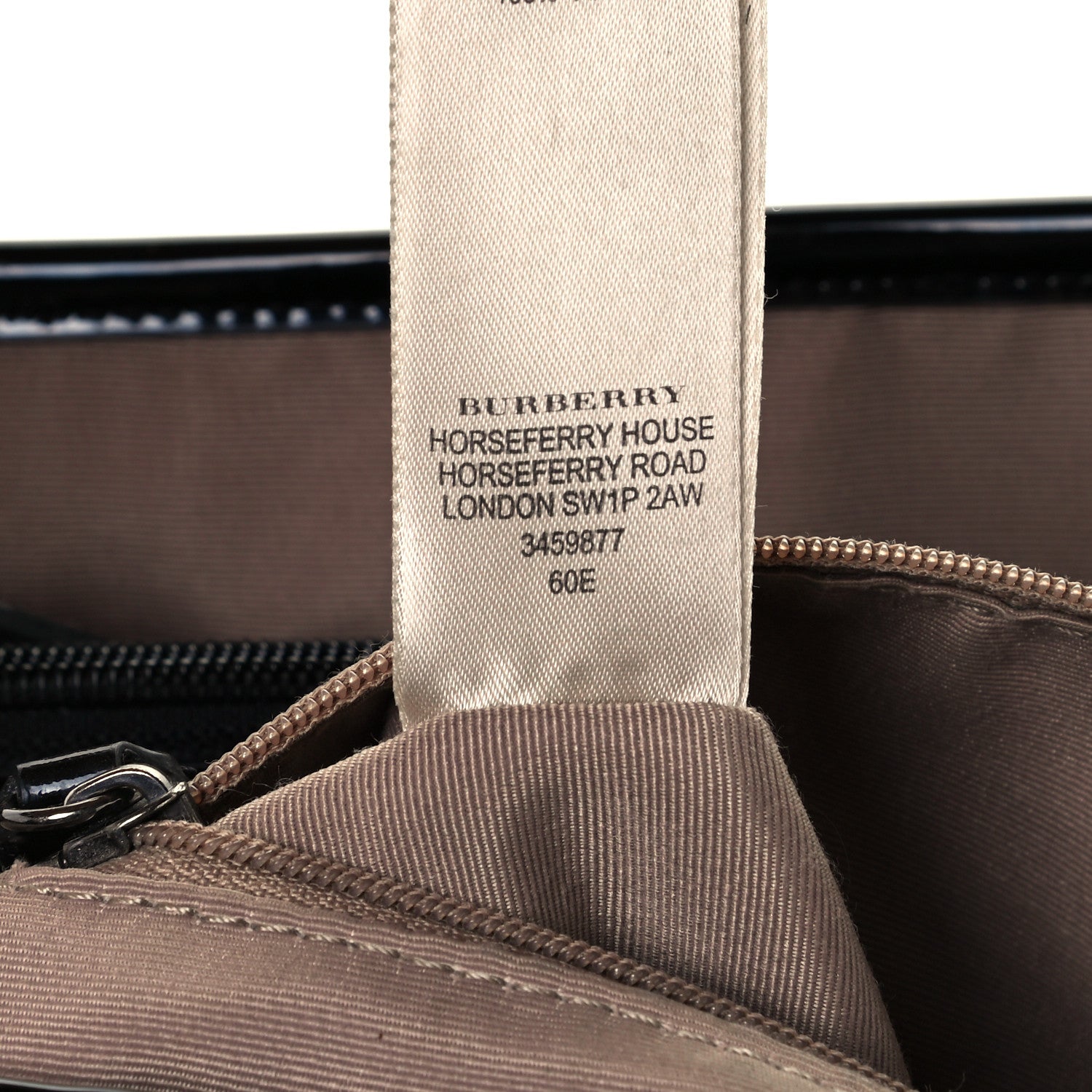 Burberry Patent Trim Nova Check Tote Black 7 of 12