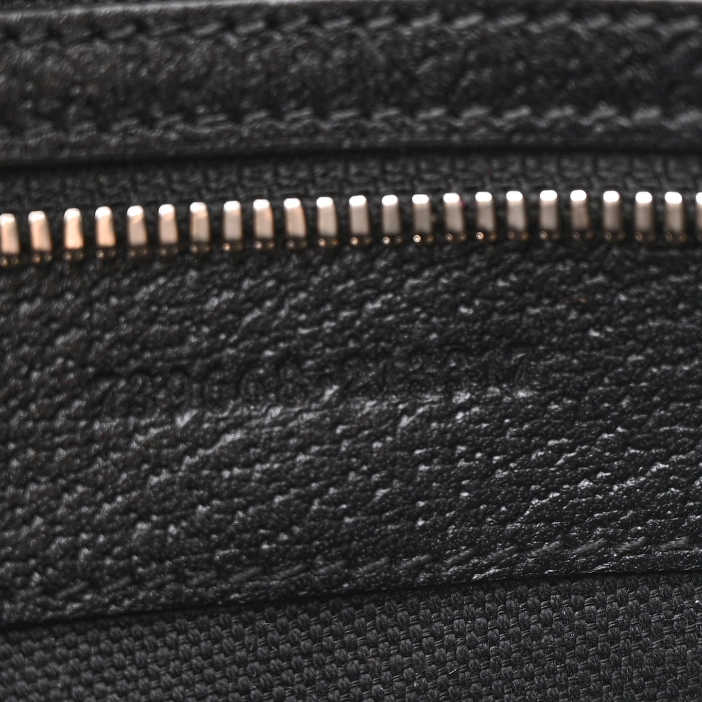 Monogram Jumbo GG Textured Dollar Calfskin Wristlet Messenger Bag Black