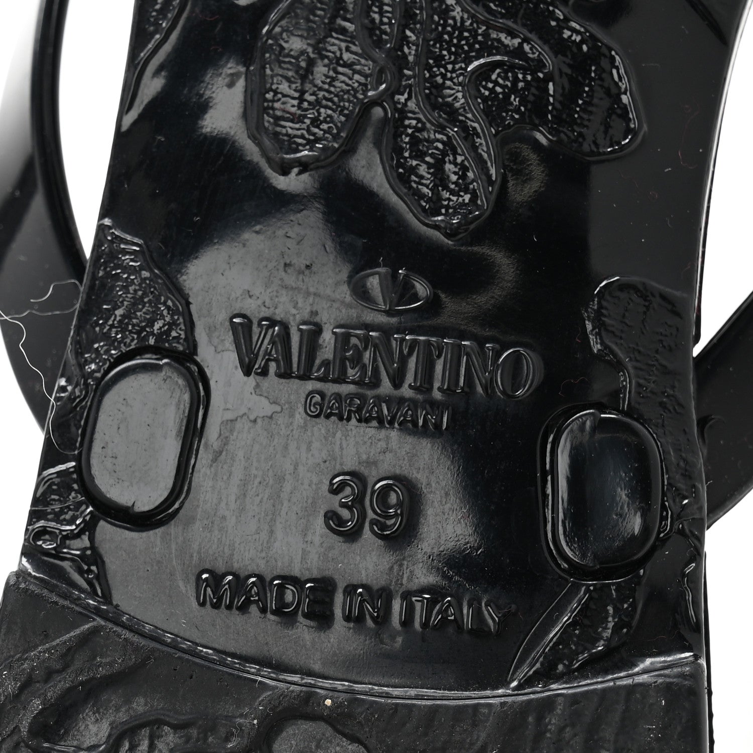 Valentino Garavani PVC Jelly Rockstud Bow Thong Sandals 39 Black 7 of 9