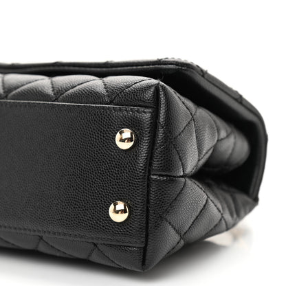 Chanel Caviar Quilted Extra Mini Coco Handle Flap Black 10 of 11