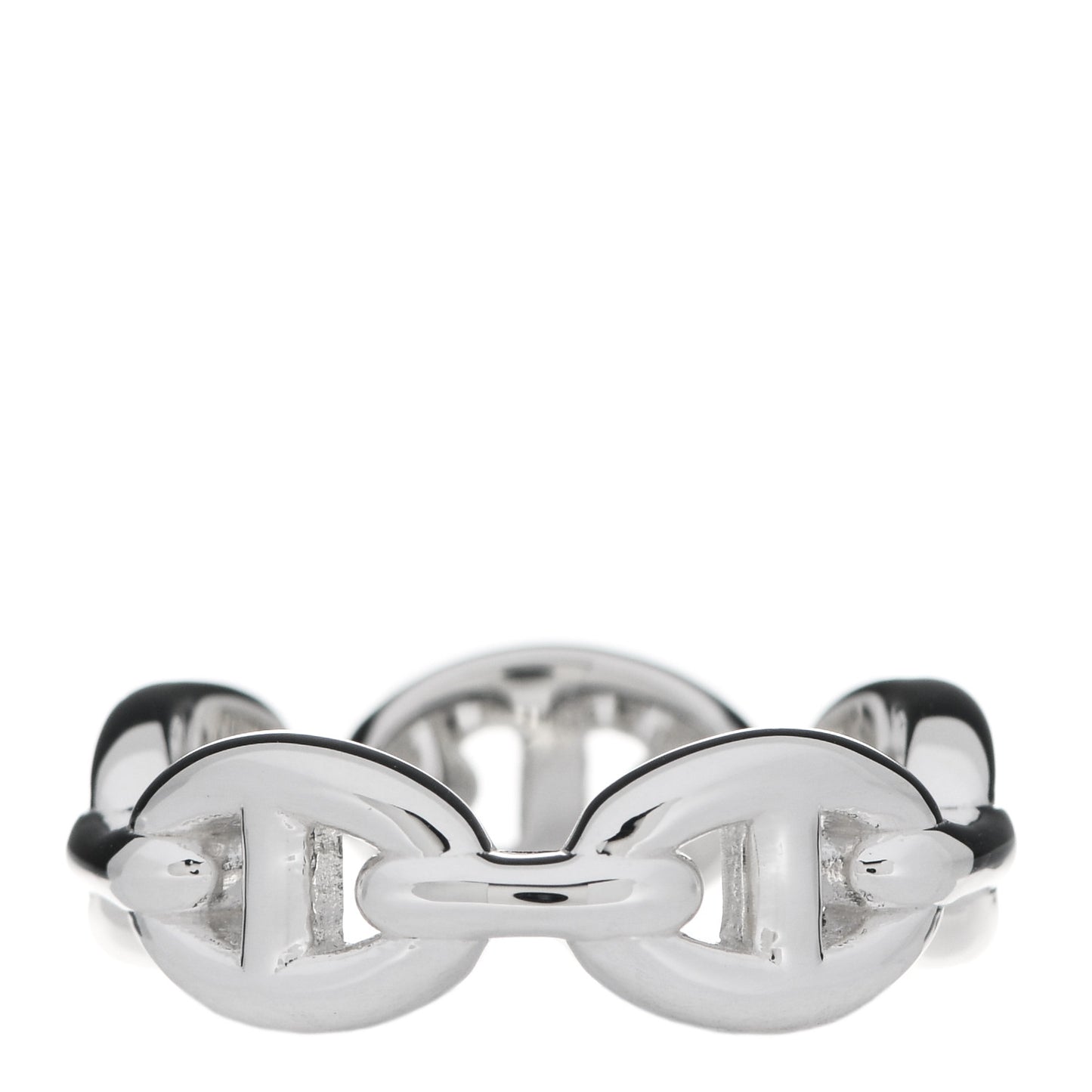 Sterling Silver PM Chaine d'Ancre Enchainee Band Ring 54 6.75