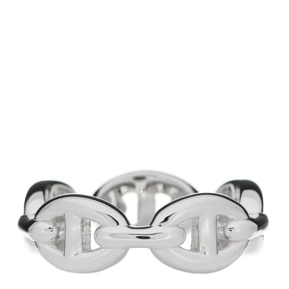 Hermes Sterling Silver PM Chaine d'Ancre Enchainee Band Ring 54 6.75 3 of 7