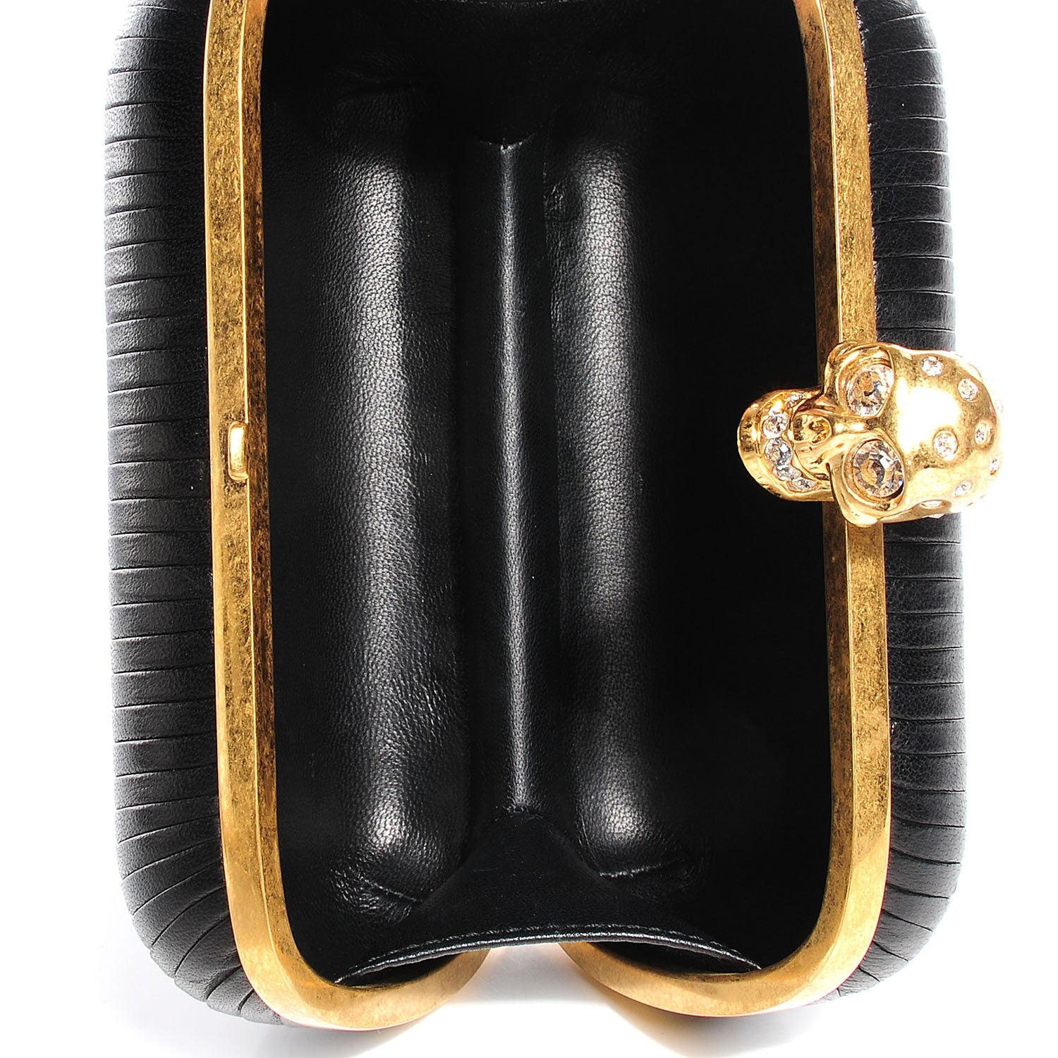 Alexander McQueen Leather Skull Box Clutch Black 7 of 7