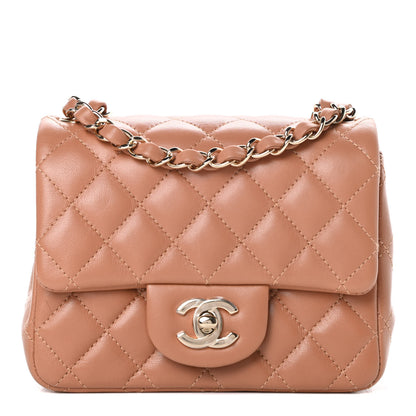 Chanel Lambskin Quilted Mini Square Flap Brown 1 of 10